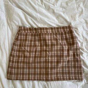 Abound Mini Skirt
Brown and Blue Plaid
Size L